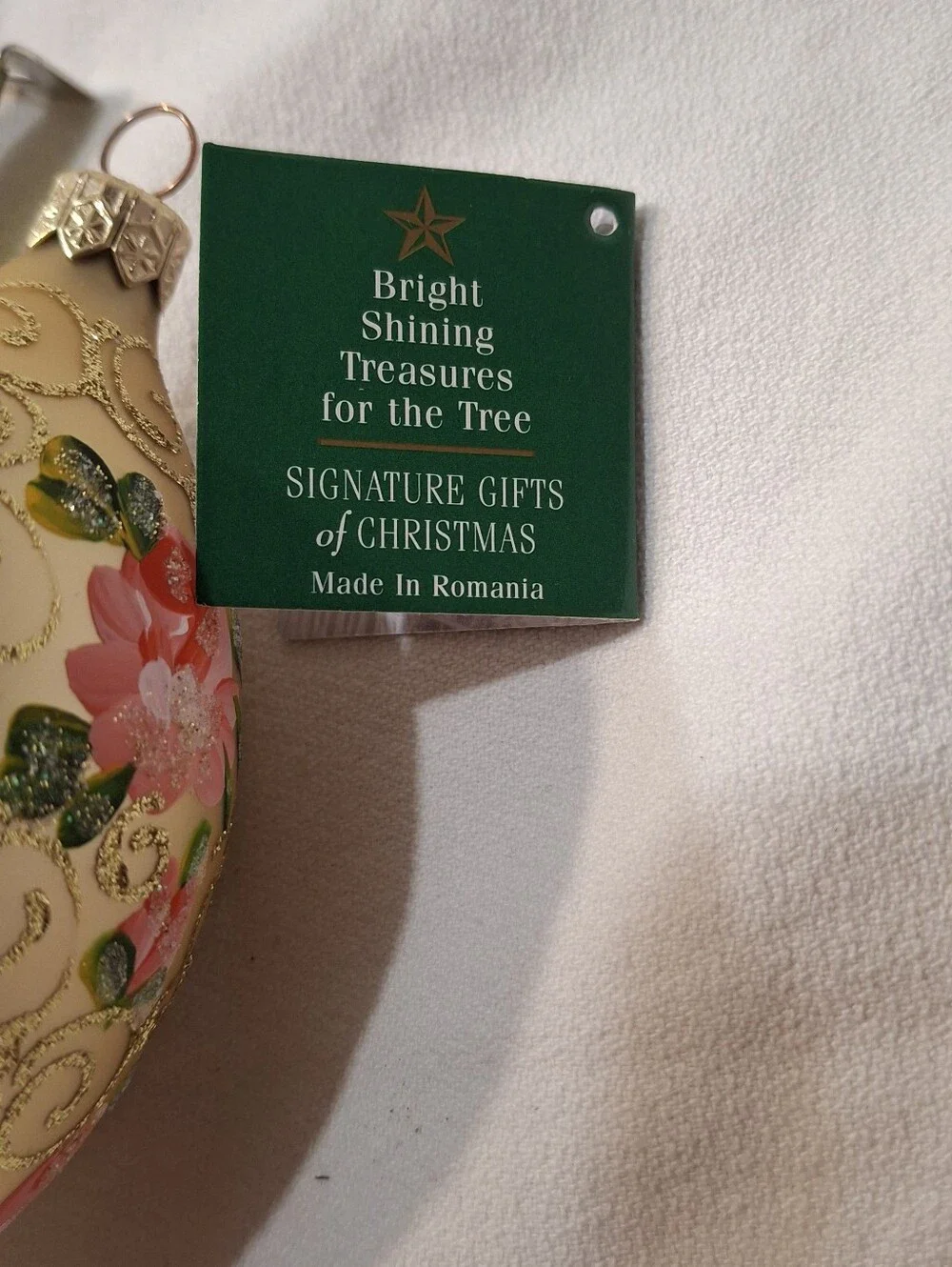Vintage Christmas Glass Romanian Ornament